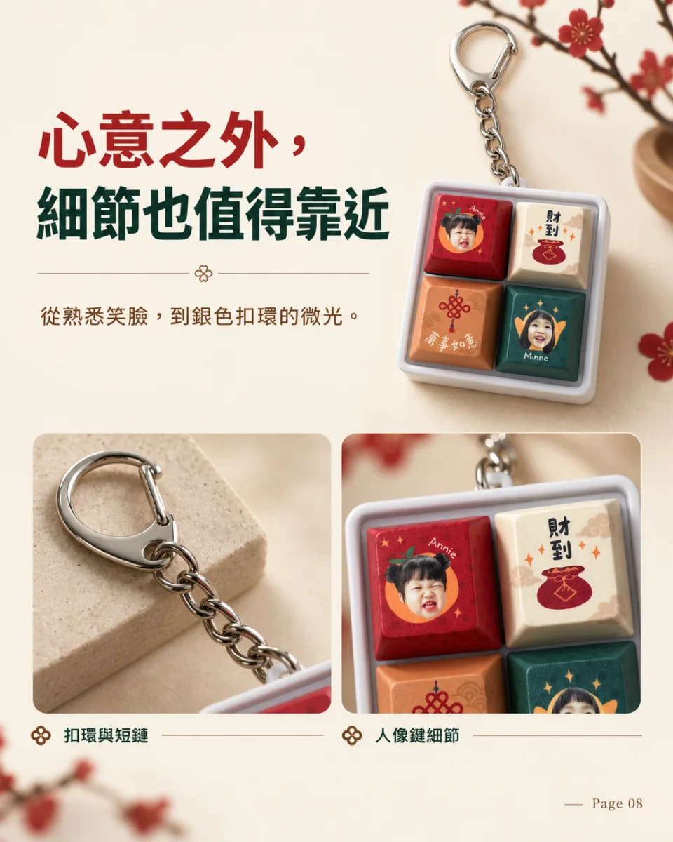 新春鍵盤語音鑰匙圈 商品介紹 8
