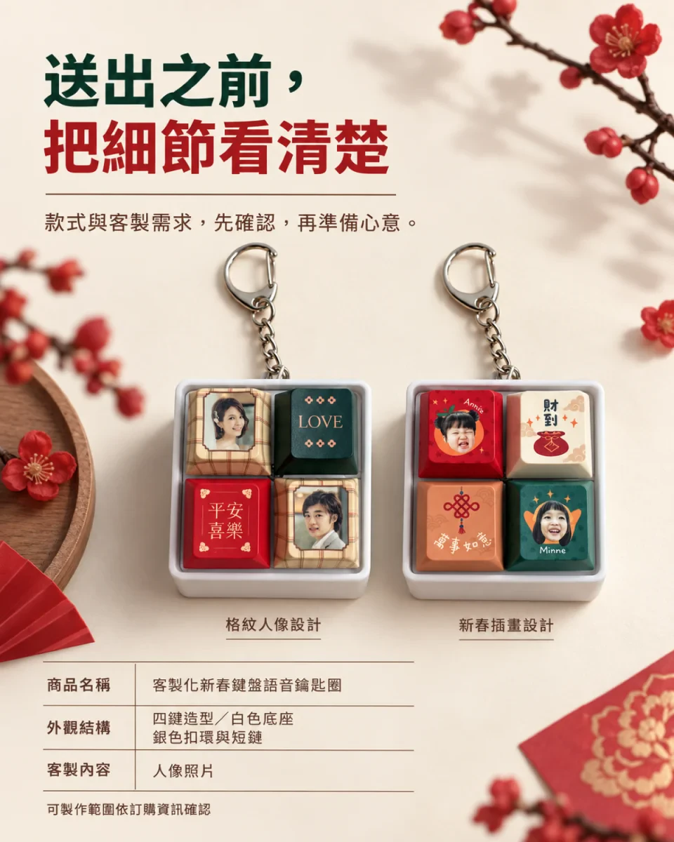 新春鍵盤語音鑰匙圈 商品介紹 9
