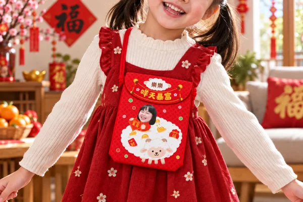 2027羊年｜客製紅包收納揹袋
