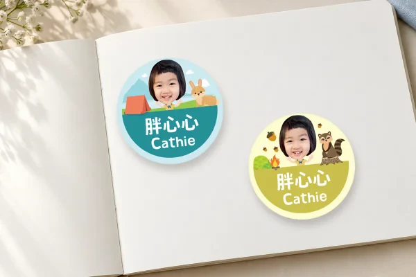 客製防水人像姓名貼-【可愛動物】