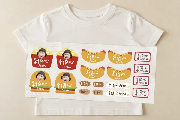 客製化燙布姓名貼/布用姓名貼-【可口美食】